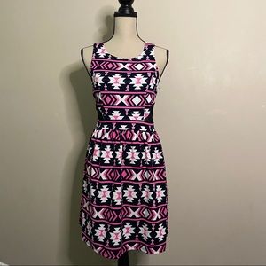 Monteau aztec print dress